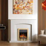 Dimplex Helmsdale brass electric fire 2kW, imported from the UK