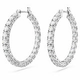 Swarovski crystal hoop earrings rhodium plated 28mm, UK version