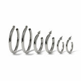 Argos Freedom Silver Tone Tube Hoop Earrings (Pack of 6)- Buy online at McGrocer