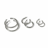 Freedom silver hoop earrings set of 6 with tube design (British brand)