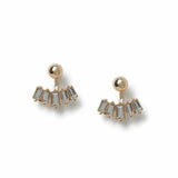 Freedom gold-tone rhinestone earrings - British product