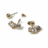 Freedom gold-tone rhinestone earrings - British product