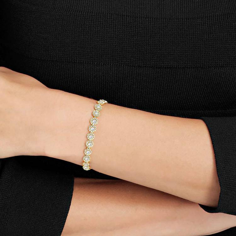 Swarovski gold tone plated crystal bracelet 16.5cm (British brand)