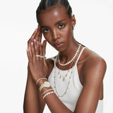 Swarovski gold tone plated crystal bracelet 16.5cm (British brand)