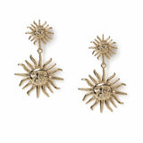 Freedom gold-tone double sun drop earrings, UK version