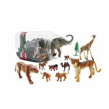 Chad Valley Safari Bucket 50-piece animal figurine set, imported from the UK