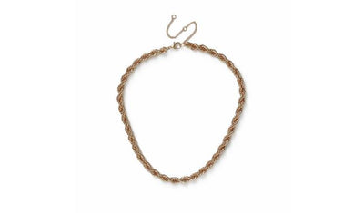 Argos Revere Freedom Gold-tone Thin Twist Rope Chain Necklace 45cm- Buy online at McGrocer