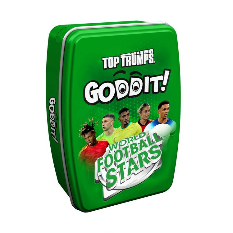 Top Trumps Goddit! puzzle game with World Football Stars theme - British product