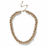 Freedom gold tone pearl chain necklace 45cm - British product