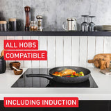 Tefal Stone 4 piece aluminium pan set with steamer (British brand)