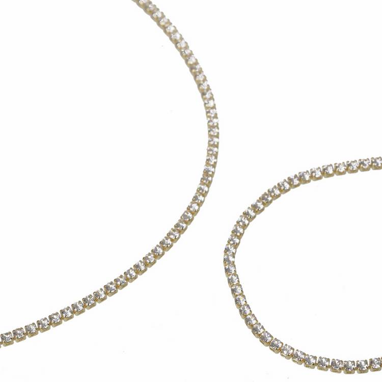 Liars & Lovers crystal necklace and bracelet tennis set, imported from the UK
