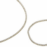 Liars & Lovers crystal necklace and bracelet tennis set, imported from the UK