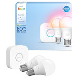 Argos Philips Hue Essential E27 8W Smart Light Bulb Starter Kit (Pack of 2)- Buy online at McGrocer