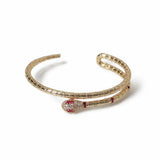 Freedom gold tone crystal snake cuff bracelet 20cm, imported from the UK