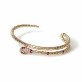 Freedom gold tone crystal snake cuff bracelet 20cm, imported from the UK
