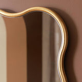 Habitat gold coloured wavy wall mirror 96x71cm, imported from the UK