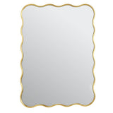 Habitat gold coloured wavy wall mirror 96x71cm, imported from the UK