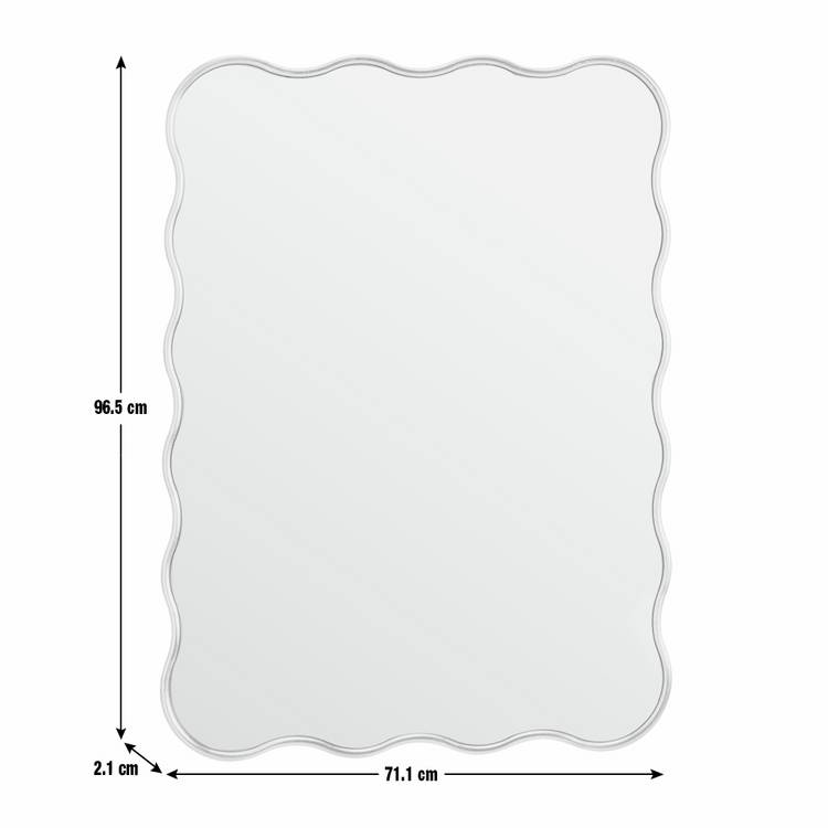 Habitat gold coloured wavy wall mirror 96x71cm, imported from the UK