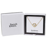 Liars & Lovers gold tone flower necklace 46cm, UK version
