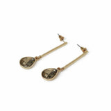 Freedom gold stone drop earrings, imported from the UK