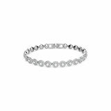 Swarovski rhodium plated crystal tennis bracelet, UK version
