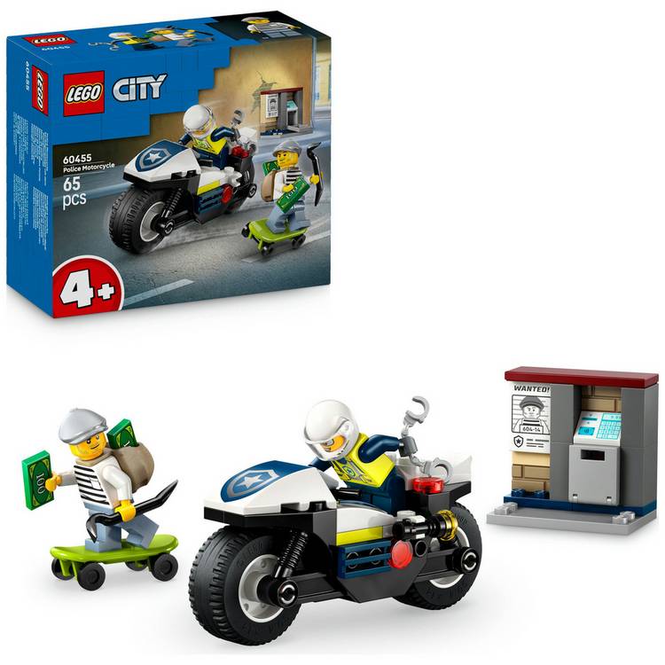 LEGO City Police Motorcycle Chase toy set 60455, UK version