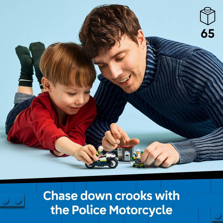 LEGO City Police Motorcycle Chase toy set 60455, UK version