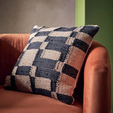 Habitat woven geometric cushion black 43x43cm (British brand)