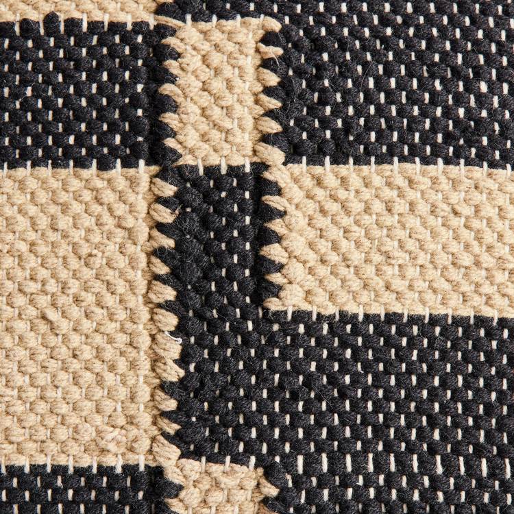 Habitat woven geometric cushion black 43x43cm (British brand)
