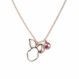 Custard London gold-tone Piglet pendant necklace with pink stone, UK version