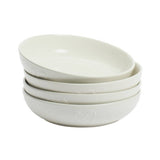 Argos Home cream embossed heart stoneware pasta bowls 22.5cm (British brand)