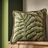 Habitat leaf jacquard cushion green 43x43cm, UK version