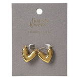 Liars & Lovers gold tone heart huggie hoop earrings - British product