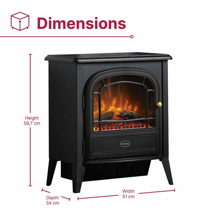Dimplex Club 2kW electric stove, imported from the UK