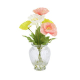 Argos Home faux poppy in glass pot 25cm (British brand)