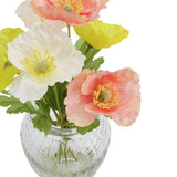 Argos Home faux poppy in glass pot 25cm (British brand)