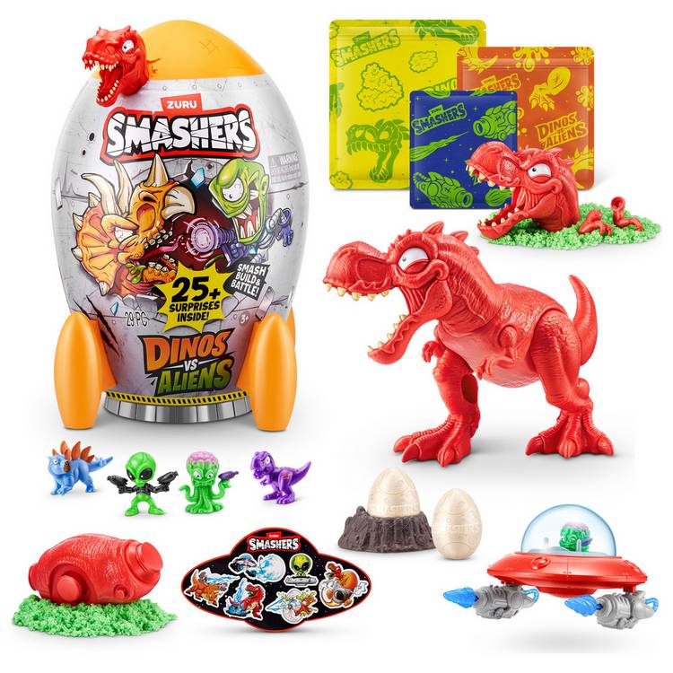 Smashers Dino vs Alien Rocket Ship Playset 29cm (British brand)