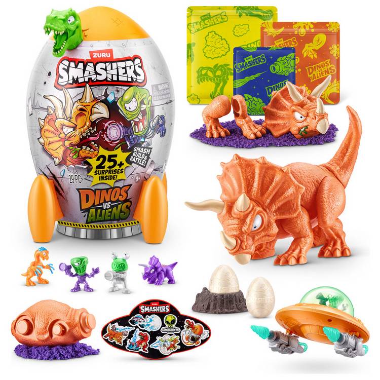 Smashers Dino vs Alien Rocket Ship Playset 29cm (British brand)