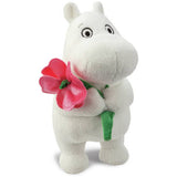 Aurora Moomin soft toy with pink flower 6.5 inch - British product