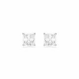 Argos Swarovski Rhodium Plated Square Crystal Stilla Stud Earrings- Buy online at McGrocer
