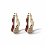 Argos Freedom Gold Enamel Wave Hoop Earrings- Buy online at McGrocer