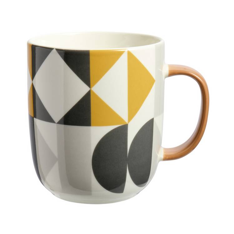 Argos Home Geo stoneware 400ml mug set, UK version