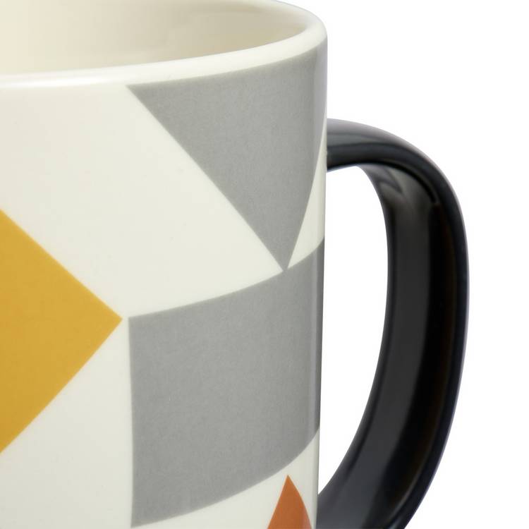 Argos Home Geo stoneware 400ml mug set, UK version