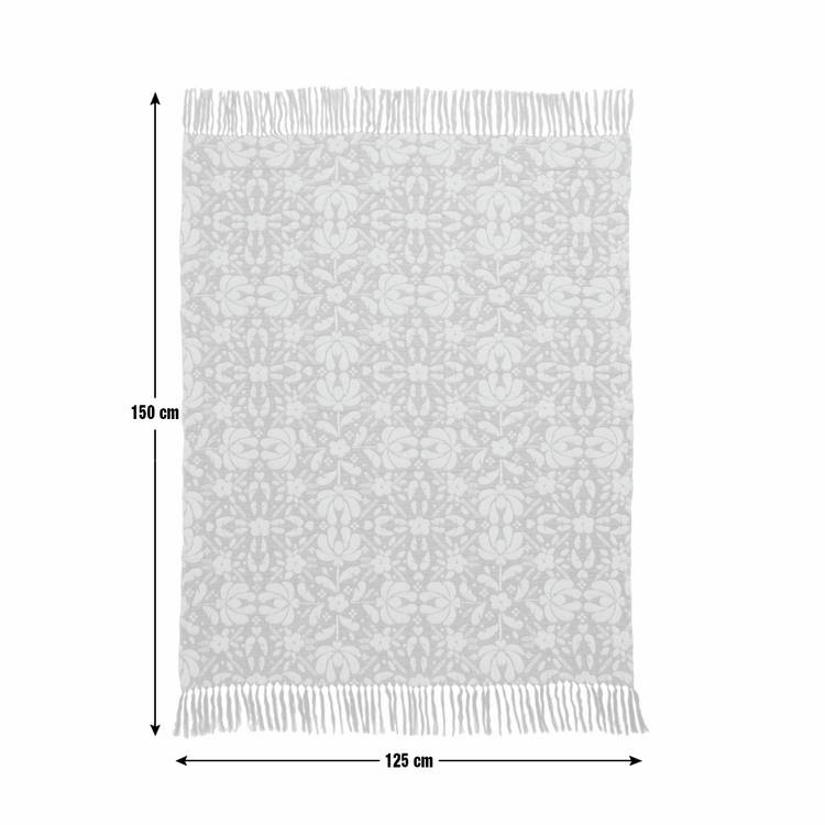 Habitat blue floral throw 150x125cm (British brand)