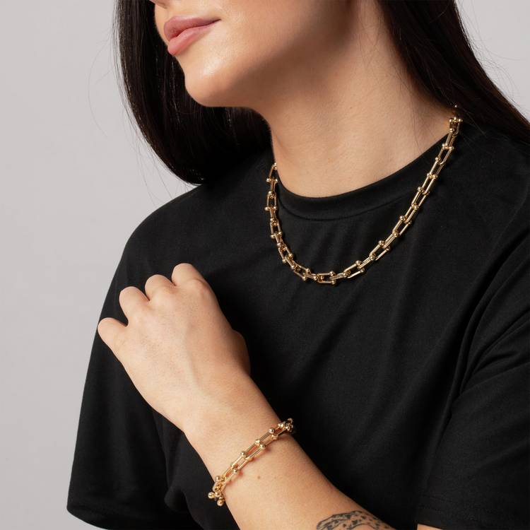 Freedom gold-tone ball link bracelet (British brand)