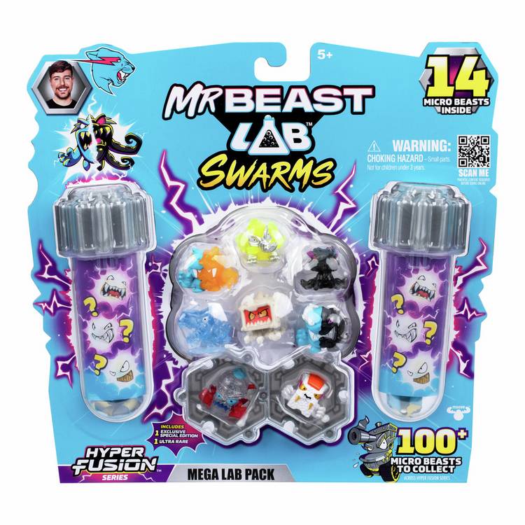 MrBeast Lab Hyper Fusion Swarms collectible figures pack - British product