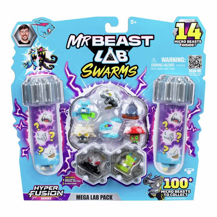 MrBeast Lab Hyper Fusion Swarms collectible figures pack - British product