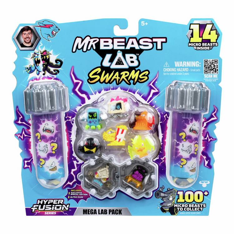 MrBeast Lab Hyper Fusion Swarms collectible figures pack - British product