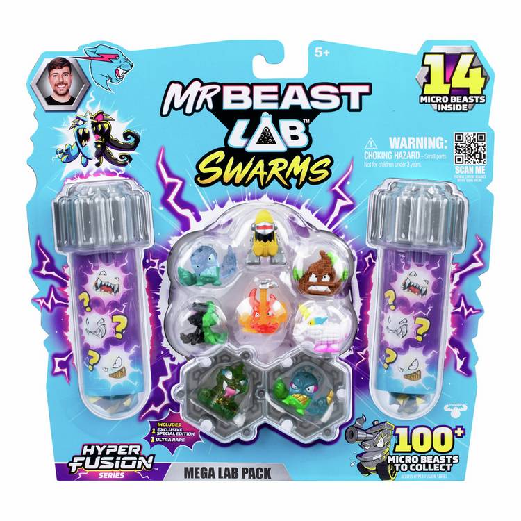 MrBeast Lab Hyper Fusion Swarms collectible figures pack - British product