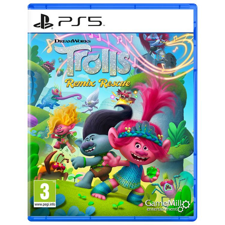 DreamWorks Trolls Remix Rescue PS5 game (British brand)